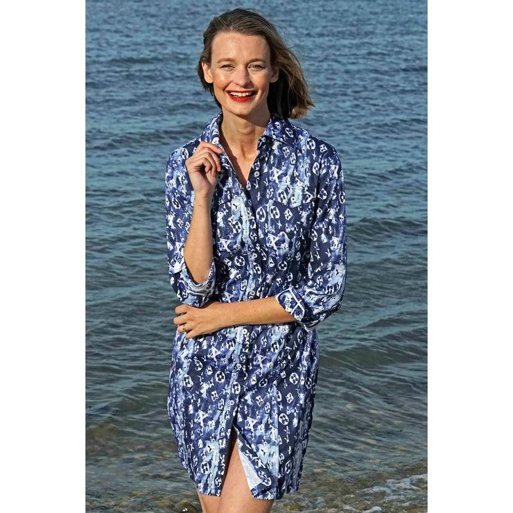 Sag Harbor Dress in “Not Really Louis “ by Dizzie Lizzie