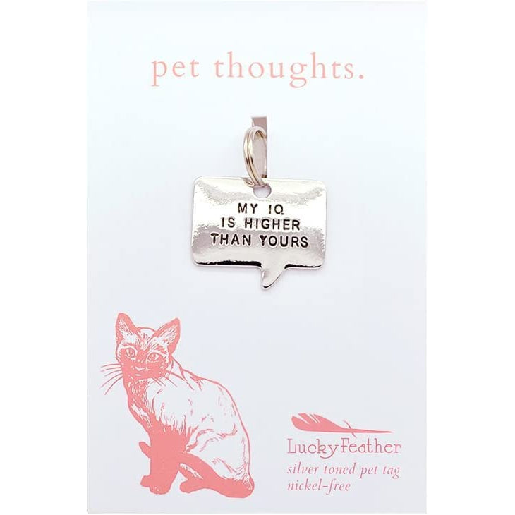 Pet Thoughts Silver Toned Pet Tag