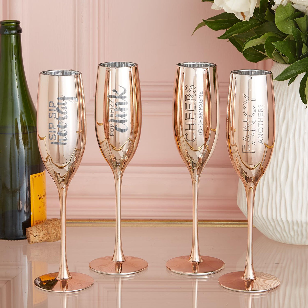 Pop Fizz Clink Champagne Glass Set of 2