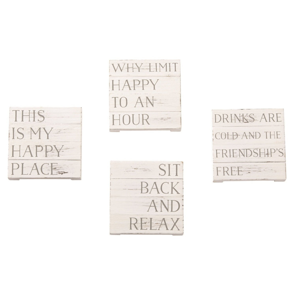 Planked Happy Place Coasters