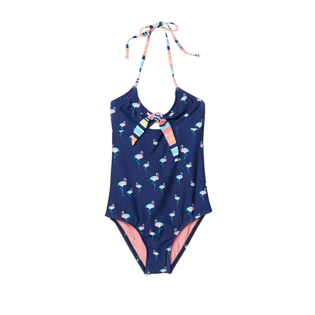 Girls Take Wing Tie Front One Piece