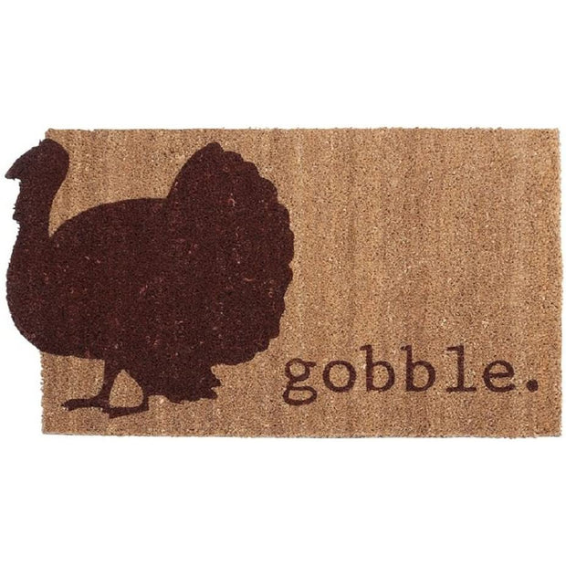 Thanksgiving Gobble Door Mat