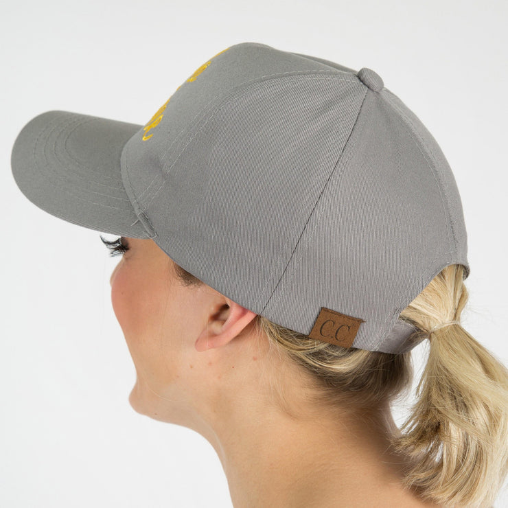 Solid Embroidered Baseball Hat