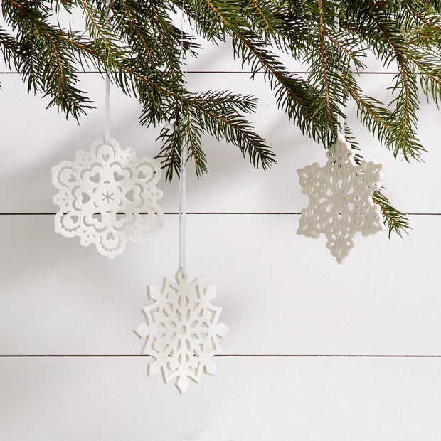 Snow White Snowflake Ornaments