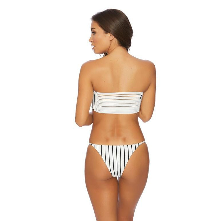 Beau Monde Stripe Bandeau Bikini Top