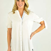 Bow Sleeve Button Up