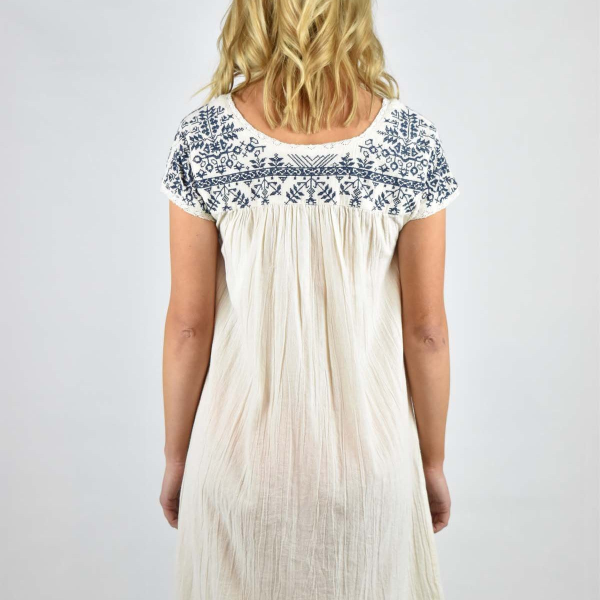 Lila Embroidered Dress