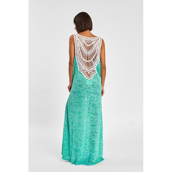 Petite Maxi Crochet Dress Cover Up Mint / One Size Fits Most Petite Maxi Crochet Dress Cover Up Mint / One Size Fits Most