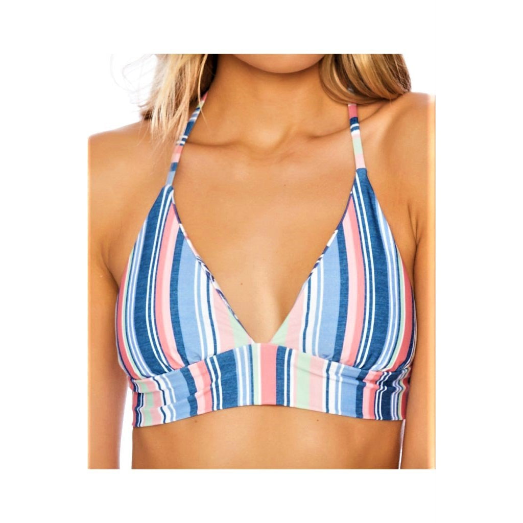 Holding Pattern Reversible Halter Bikini Top