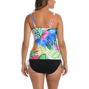 Painted Garden Shirred D Cup Sweetheart Tankini Top