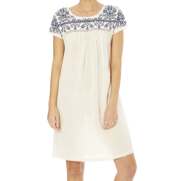 Lila Embroidered Dress