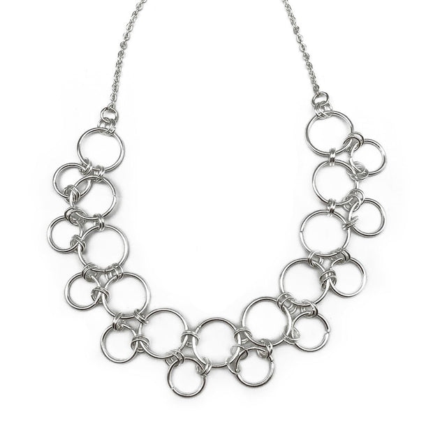 Anju Silver Plated Chainmill Necklace