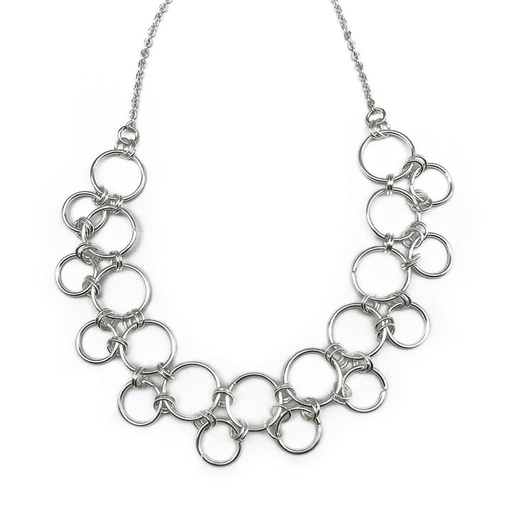 Anju Silver Plated Chainmill Necklace